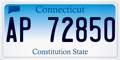 CT license plate AP72850