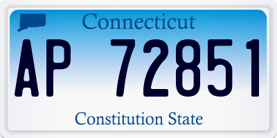 CT license plate AP72851