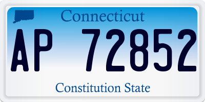 CT license plate AP72852