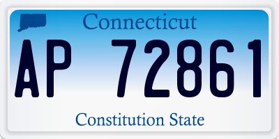 CT license plate AP72861