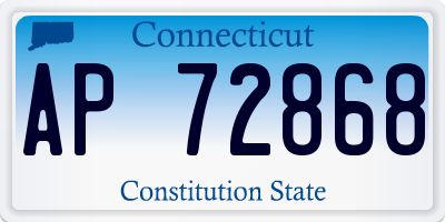CT license plate AP72868