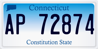 CT license plate AP72874