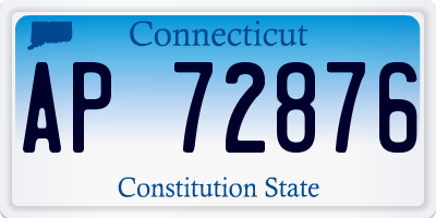 CT license plate AP72876