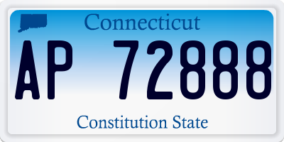 CT license plate AP72888