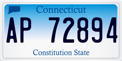 CT license plate AP72894