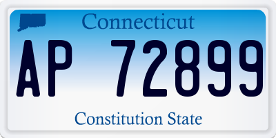 CT license plate AP72899