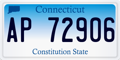 CT license plate AP72906