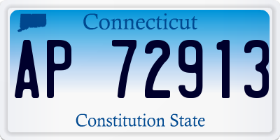 CT license plate AP72913