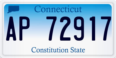 CT license plate AP72917