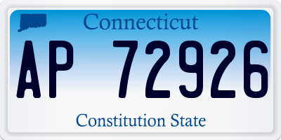 CT license plate AP72926