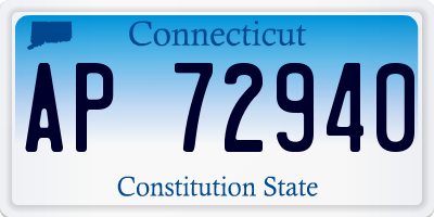 CT license plate AP72940