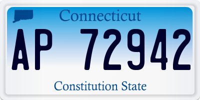 CT license plate AP72942