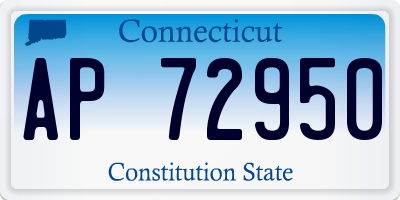CT license plate AP72950