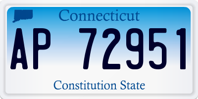 CT license plate AP72951