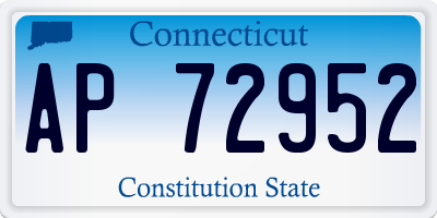 CT license plate AP72952