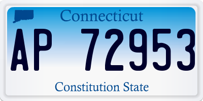 CT license plate AP72953