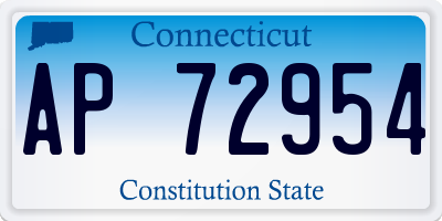 CT license plate AP72954