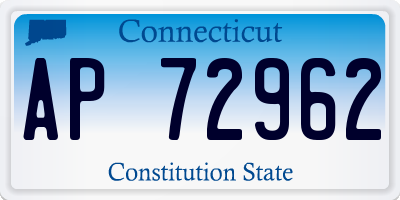 CT license plate AP72962