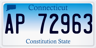 CT license plate AP72963