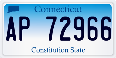 CT license plate AP72966