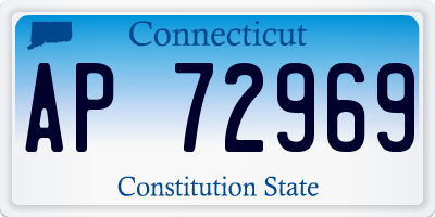 CT license plate AP72969