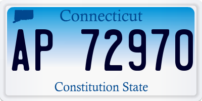 CT license plate AP72970