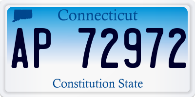 CT license plate AP72972