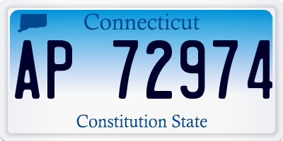 CT license plate AP72974