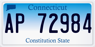CT license plate AP72984