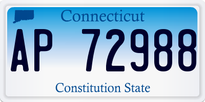 CT license plate AP72988