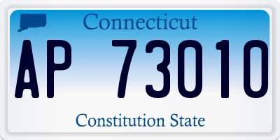 CT license plate AP73010