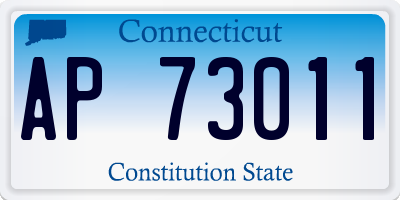 CT license plate AP73011