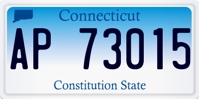 CT license plate AP73015