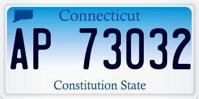 CT license plate AP73032