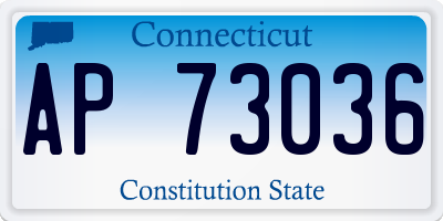 CT license plate AP73036