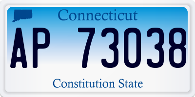 CT license plate AP73038
