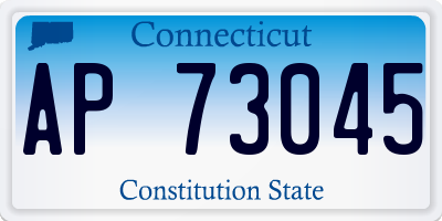 CT license plate AP73045