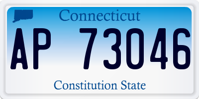 CT license plate AP73046