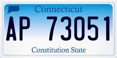 CT license plate AP73051