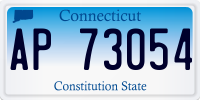 CT license plate AP73054
