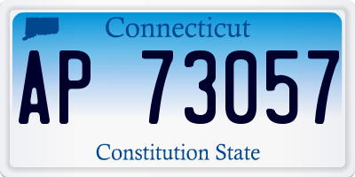 CT license plate AP73057