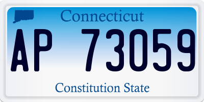 CT license plate AP73059