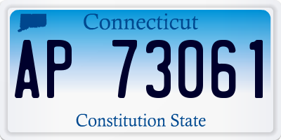 CT license plate AP73061