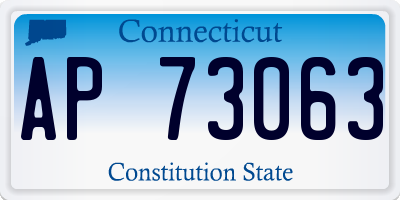CT license plate AP73063