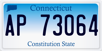 CT license plate AP73064