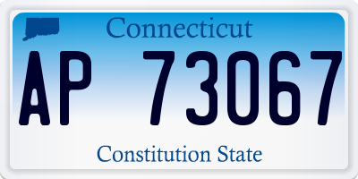 CT license plate AP73067