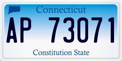CT license plate AP73071