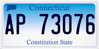 CT license plate AP73076