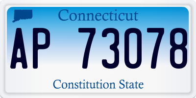 CT license plate AP73078