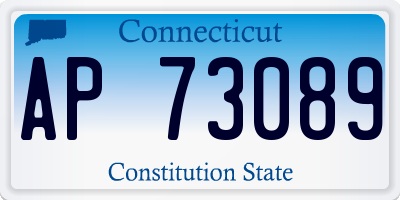 CT license plate AP73089